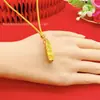 Nuevo Colgante de Aleación Antigua Estilo Chino con Patrón de Runas DIY Moda Barra de Oro Pequeña que Atrae la Fortuna Económico Almacén Mayorista de Fábrica