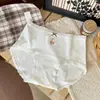 Calcinhas de algodão puro com renda, estilo 5211ins, macias e confortáveis para meninas, macias e confortáveis, sem apertar, triângulo de algodão puro antibacteriano na virilha