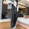 Calça de lã cor de damasco para mulheres, novo estilo inverno 2026, fina, cintura alta, com caimento, para baixinhas, corte justo, casual, calça de perna larga com curva