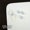 Acessórios de Nail Art Série Oceano de Verão: Estrela do Mar Luxuosa e Brilhante, Conchas, Águas-vivas, Pedras de Unha Azul Oceano Transparente