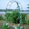 Arco de Jardín para Bodas de Hierro Forjado Reforzado, Arco para Enredaderas Trepadoras, Soporte para Flores, Exterior, Jardín de Rosas, Puerta Curvada, Valla, Patio