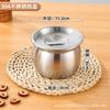 Bol de Acero Inoxidable para Cocina con Tapa para Cocinar al Vapor Natillas de Huevo, Bol Multifuncional para Cocinar al Vapor en Casa para Comida de Bebé