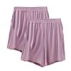 Pantalones cortos de verano para mujer, de modal, talla grande, con bolsillos, antiluz, de tres piezas, de cintura alta, informales, para el hogar, paquete de 2