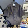 Camisas de Mezclilla de Manga Corta para Primavera, Otoño y Verano, Camisas Casuales Estilo Hong Kong para Hombre, Chaquetas Modernas Estilo Coreano Atractivas