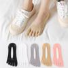 Calcetines de Cinco Dedos Calcetines de Barco para Mujer Verano Delgados Ins de Moda Transpirables Absorbentes de Sudor Boca Baja Calcetines Invisibles Calcetines de Dedos para Mujer Verano