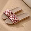 Punta Abierta Pareja Hombres y Mujeres Interior y Exterior Hogar Piso de Madera Cuatro Estaciones Pantuflas de Lino Comercio Exterior Transfronterizo