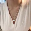 Collar de Bolso para Mujer Nicho Edición Seiko Moda Sencilla Personalidad Versátil hebilla hebilla cadena cadena de suéter nuevos accesorios