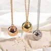 Campana Simple de Acero Inoxidable Europea y Americana 20 mm Acero de Titanio Chapado en Oro de 18 Quilates Cadena Fina de Personalidad para Collar de Mujer Cadena para Clavícula Campana de Comodidad