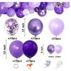 Guirnalda de globos morados de Amazon luz metálica confeti globo morado boda cumpleaños graduación decoración de fiesta