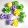 Cabeza de Rosa de 3.5CM Espuma PE Hilo de Cinturón Flor de Simulación DIY Decoración de Boda Guirnaldas Accesorios Accesorios Caja de Dulces
