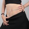Cadena de Cintura con Forma de Serpiente de Pedrería a la Moda, Estilo Europeo y Americano, Cadena de Cintura Sexy de Verano para Playa, Borla de Metal