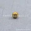 Campana maciza de latón al por mayor Campana sin sonido hecha a mano con cuentas Campana con patrón de cobre Accesorios para llaveros de joyería DIY