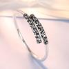 Pulsera de Pareja Plata S999 Símbolo de Amor Maldición para Hombre Retro Abertura para Mujer Oro Garrote Pulsera de Plata Regalo