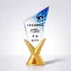 Troféu de Cristal Criativo Impressão 3D Lembrança Campeão da Competição de Funcionário Excelente Medalha de Prêmio da Reunião Anual Produção