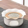 Bule de flor de vidro aquecido estilo japonês Lou base vazia Restaurante Aquecimento por vela chá perfumado isolamento chá cerâmica fogareiro de chá quente