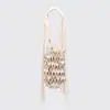 Bolso de Hombro Casual con Pieza de Concha, Bolso de Malla Estilo Perezoso, Bolso Tejido a Mano, Bolso de Mano Transfronterizo para Vacaciones para Mujer