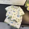 Pantalones Cortos de Nuevo Estilo para Niños, Ropa para Casa, Conjuntos de Manga Corta, Pijamas Finos de Bebé para Verano, Ropa de Abrigo Transpirable para Niñas, Modernos