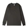 Camiseta Retro de Cuello Redondo de Manga Larga Estilo Hong Kong para Hombre 210g Algodón Peinado Hombro Caído Holgada Capa Base Casual para Hombre Ropa para Hombre