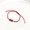 Cinábrio corda vermelha tecida à mão pulseira corajosa alto teor areia de ouro roxo corajoso corajoso pulseira de nó plano tecida à mão atacado