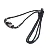 Collar de Agata Dzi Natural de Nueve Ojos Estilo Tibetano Genuino Blanco y Negro Terminado Trenzado a Mano Collar Original para Clavícula