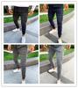Calça lápis masculina casual de algodão com elastano, estampa xadrez, para comércio exterior 2021 AliExpress Amazon eBay Europeia e Americana