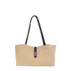 Nova Bolsa Tote Feminina Simples e Estilosa Outono 2026, Bolsa de Ombro de Grande Capacidade para o Dia a Dia, Bolsa de Mão com Cor Sólida e Toque Relaxado