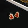 Nuevos pendientes chinos de plata con forma de calabaza y circón, ligeros, de lujo, de alta gama, con temperamento, pendientes de nicho de marea nacional, venta al por mayor