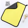 Toalla para lavado de autos doble color forro polar de coral gruesa toalla para auto tela especial absorbente toalla grande para auto logo al por mayor