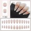 Use uma linha francesa simples unha patch amêndoa removível acabado transfronteiriço nail art atacado