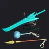 Animación Nezha Artículos Circundantes Ao Bing Martillo de Hielo Panlong Modelo de Arma Artesanía Completamente Metálica Adornos Llavero Colgante Modelo