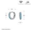 Pendientes de plata de ley S925 con hebilla de oreja y aro redondo básico azul, superventas en Amazon.