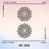 Tatuagem Adesiva Totem de Flor Mandala Herbal para Homens e Mulheres Impermeável Duradoura Suco Tatuagem de Mão Sexy de Nicho para Mulheres
