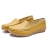Sapatos Beanies de Tamanho Grande Transfronteiriços para Mulheres, Slip-Ons, Sapatos de Enfermeira Planos Antiderrapantes, Sapatos de Mãe de Solado Macio de Couro Genuíno