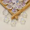 Cuentas de vidrio de pentagrama de meteorito, cuentas sueltas con agujeros horizontales, cuentas de estrella, accesorios para abalorios de pulseras y collares hechos a mano para DIY