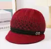 Moda de invierno gorro de lana grueso y cálido con forro polar para ancianos para mujeres, mamá, sombrero para mediana edad y ancianos
