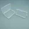 Caixa Plástica Retangular Transparente Caixa para Embalagem de Iscas para Pesca Caixa para Armazenamento de Cartões de Visita Caixa para Armazenamento de Componentes Digitais
