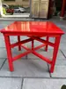 Mesa grande roja estilo antiguo desmontable y plegable de los Ocho Inmortales, mesa de altar estilo chino rural, mesa de adoración de madera maciza, mesa de banquete y otros tipos.