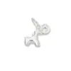 Plata de Ley S925 Finamente Elaborada Chapada en Oro Sólido Colgante Atrae Dinero Caballo del Zodiaco Caballo Pequeño Encanto Pulsera DIY Año de Nacimiento