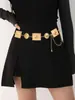Corrente de Cintura Retrô Cinto Feminino Decoração Corporal de Metal Versátil Combinação de Moda com Vestido Estilo Étnico Corrente de Diamante