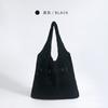 Bolso de mano transfronterizo, bolso vintage de punto hueco, bolso tejido, bolsos sencillos, bolso de mano japonés y coreano de color sólido, bolso de hombro para mujer