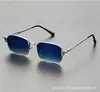 2025 Novos Óculos de Sol Quadrados Pequenos de Metal para Dirigir Masculino Feminino High-End Tendência Europeu e Americano Cross-Border
