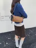 Bolso de Axila Esmerilado de Gama Alta de Nicho Coreano para Mujer Bolso Bandolera Retro de Gamuza Versátil Bolso Almohada