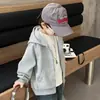 5992 Chaqueta para Niños 2024 Otoño Nuevo Estilo Bebé Casual Sudadera con Cremallera con Capucha para Niños Pequeños Otoño y Primavera