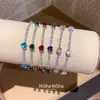Pulseira geométrica com zircônia ins super brilhante em formato de coração, nicho doce e com toque de alta qualidade, acessório de mão versátil para dopamina
