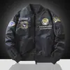Jaqueta de voo masculina jaqueta de trabalho, vestuário de trabalho estilo americano, gola bomber, jaqueta leve para primavera e outono