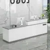 Balcão de Caixa de Loja de Roupas, Balcão de Recepção, Balcão de Bar de Empresa Simples Moderno, Balcão de Mesa Integrado de Escritório para Salão de Beleza