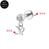 Aleación de titanio G23 corazón mariposa colgante circón uña de lóbulo uña de labio uña de cartílago de la oreja joyería F136 joyería para piercing en el cuerpo humano