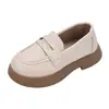 Zapatos de Cuero para Niños, Mocasines para Niñas, Nuevos Zapatos Coreanos Otoño 2026 para Niños, Zapatos Versátiles sin Cordones para Niños Mayores