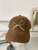 Gorra de béisbol con lazo igual a la de la celebridad de Internet de Corea del Sur para mujer, nueva para primavera y verano, dulce, linda, para protección solar, sombrero para el sol con visera