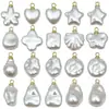 Pingente de Pérola Branca Irregular Barroca DIY Colar Brincos Chaveiro Acessórios de Joia Bestseller Transfronteiriço